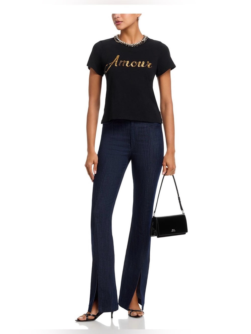 cinq a sept Black Embellished Top - Picture 9 of 12